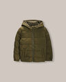 Chamarra Hoodie Acolchada Negra,OLIVO OBSCURO